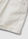 White pure cotton denim shorts_5