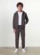Grey organic cotton zip-up hoodie for boys, relaxed fit_2