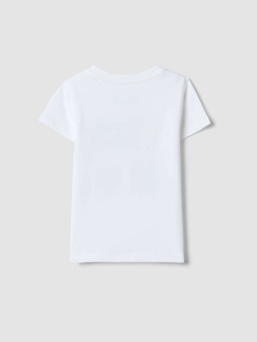 Girls' white pure cotton t-shirt regular fit with fruit_1