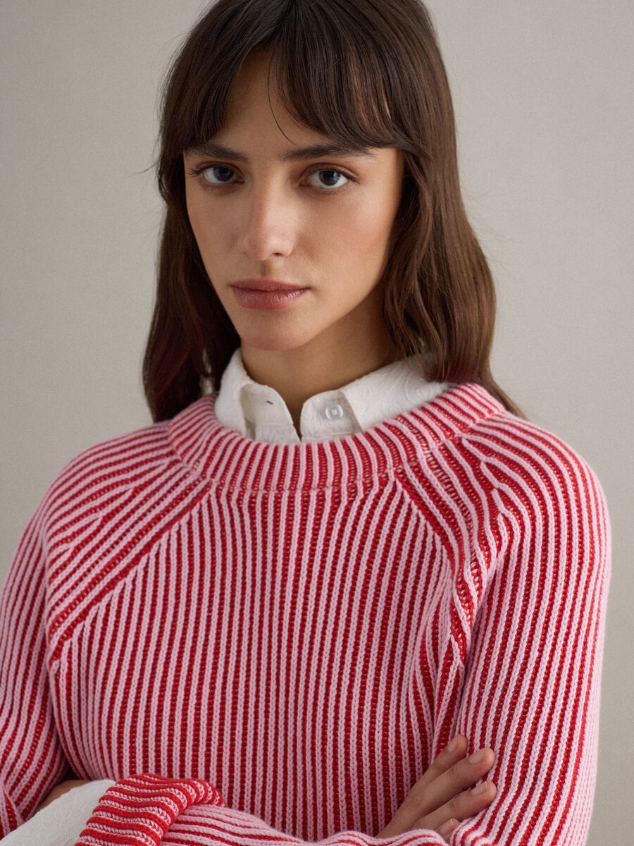 Pure Cotton Stripe Multicolour Regular Fit Pullover_0