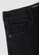 Jeans neri wide leg in misto cotone e viscosa per bambino_7