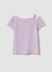 Purple organic cotton T-shirt with shoulder cut-out_4
