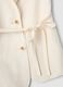 Gilet blanc regular en m&eacute;lange lyocell et lin avec ceinture_5
