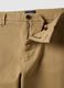 Beige stretch cotton carrot fit trousers_5