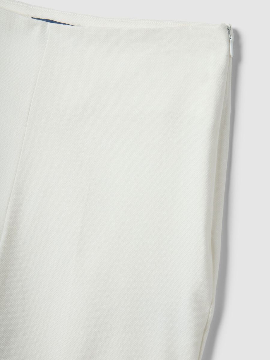 White Slim Fit Stretch Cotton Ankle Trousers_5