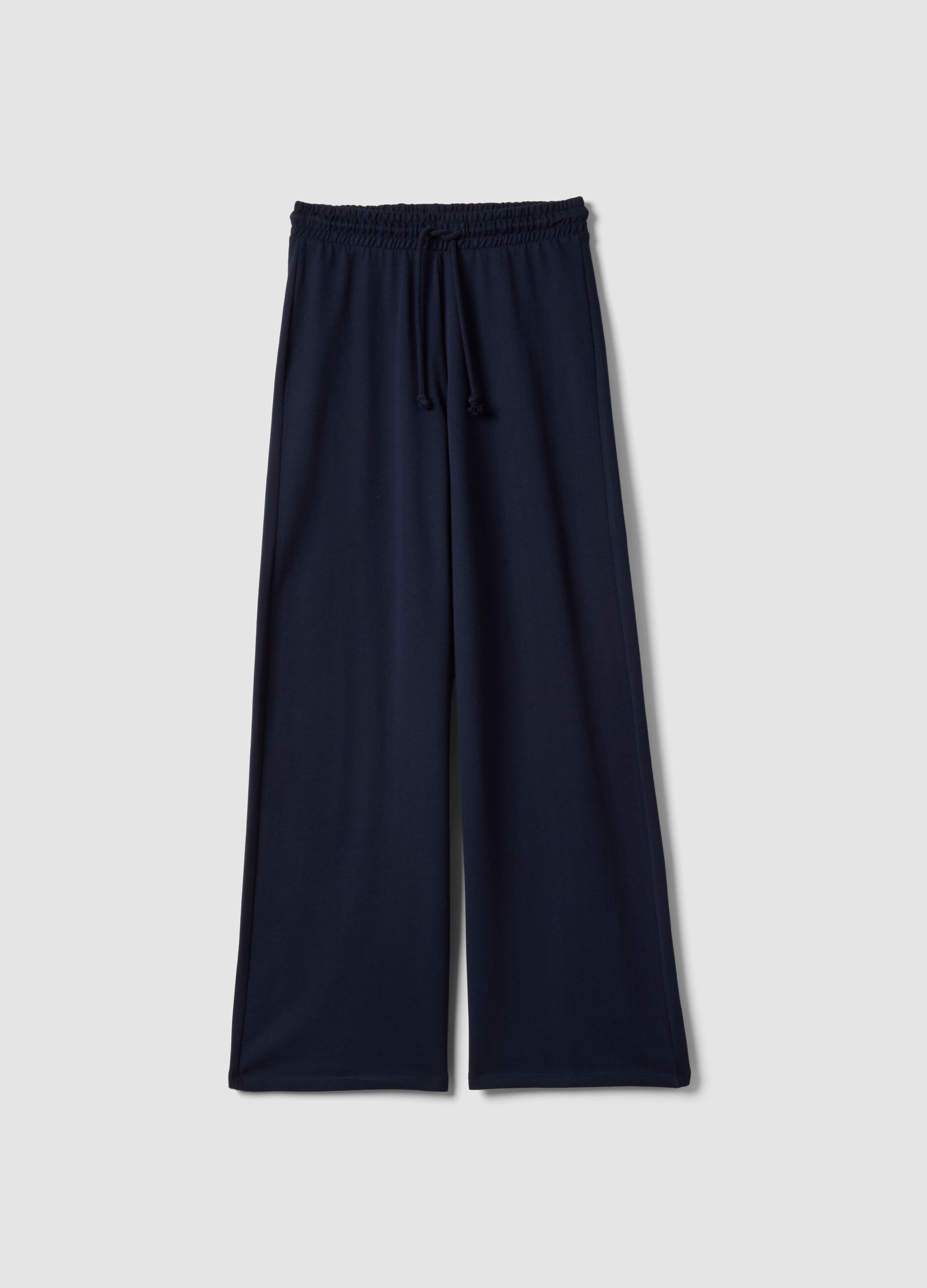 Baggy Blue Cotton Jogger Trousers