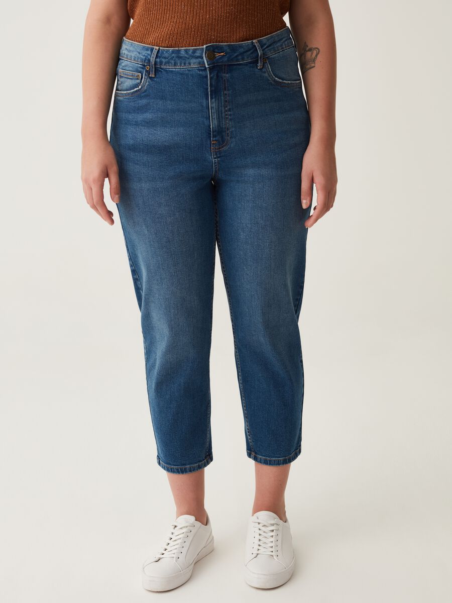 Curvy cropped stretch jeans_1