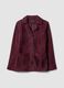 Roter Blazer aus echtem Leder mit Fransen, Regular Fit_1