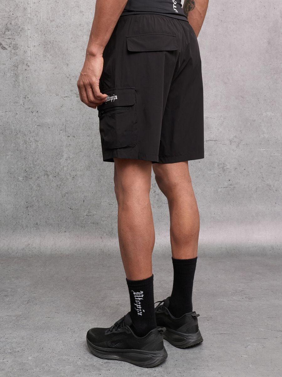 Kombat Active Cargo Shorts Black_2