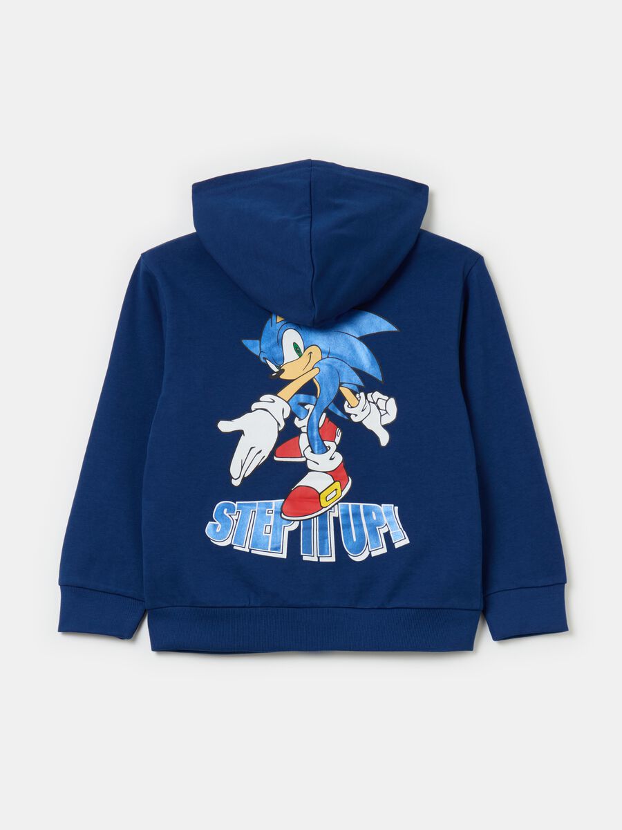 Full-zip sweatshirt with hood and Sonic™ print_1