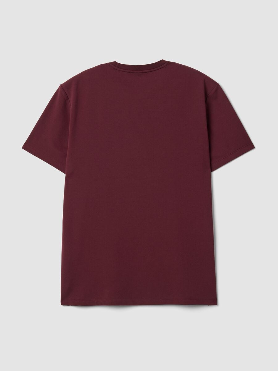 T-shirt rossa in misto cotone piquet elasticizzato regular fit Easy Dry_2