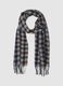Multicolour Checkered Scarf with Fringes_0