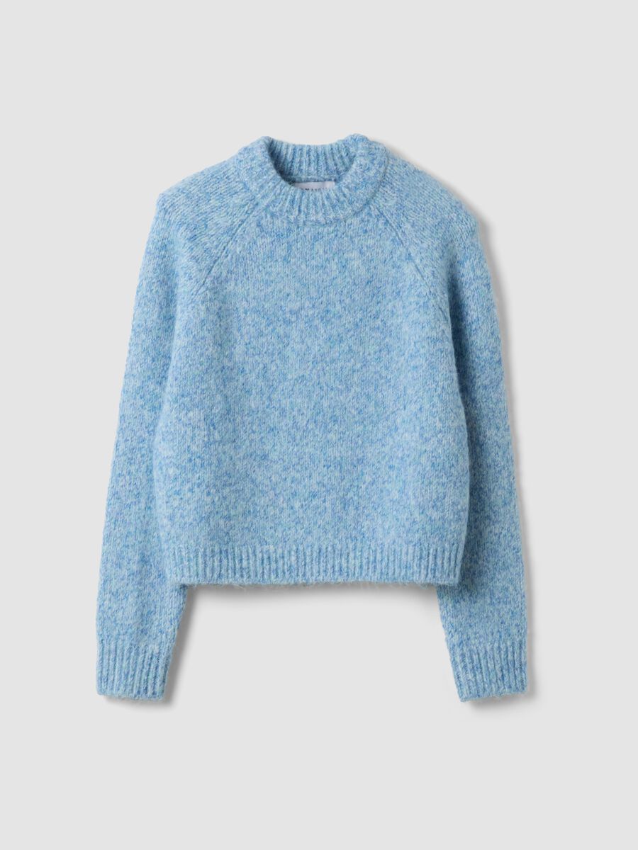 Blue stretch wool crew-neck jumper_0