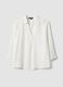 White linen and viscose-blend V-neck regular-fit shirt_5