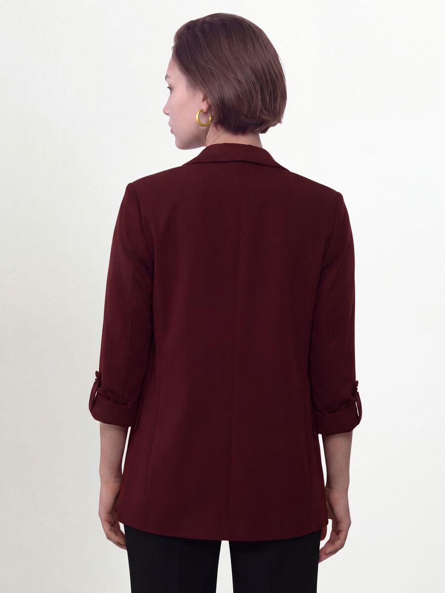 Red lined regular-fit blazer with classic lapels_3