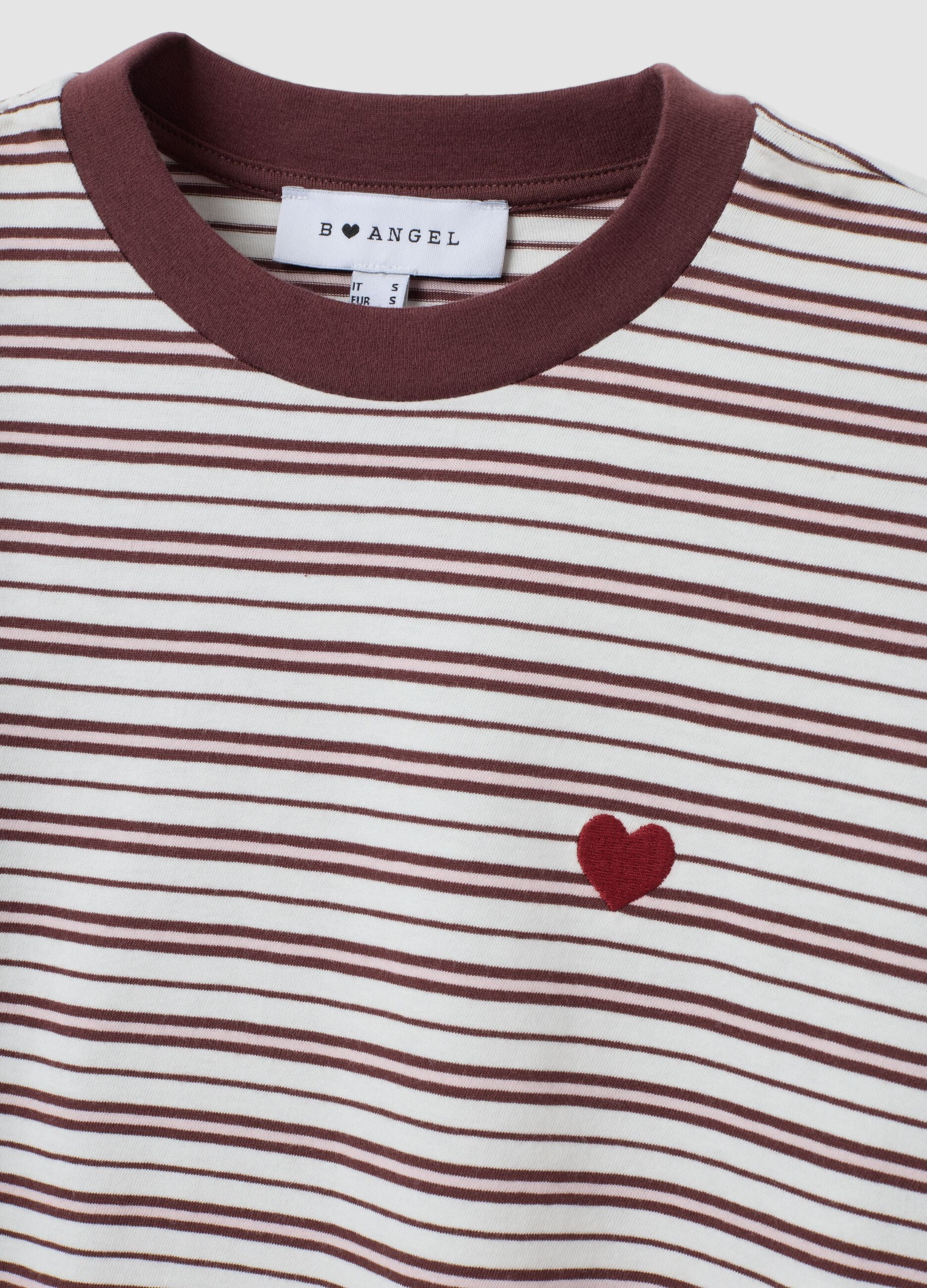 &Pi;&omicron;&lambda;ύ&chi;&rho;&omega;&mu;&omicron; &rho;&iota;&gamma;έ T-shirt relaxed fit &alpha;&pi;ό 100% &beta;&alpha;&mu;&beta;ά&kappa;&iota; &mu;&epsilon; &kappa;έ&nu;&tau;&eta;&mu;&alpha; &sigma;&tau;&omicron; &sigma;&tau;ή&theta;&omicron;&sigmaf;