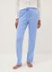 Blue pure cotton regular fit pyjama trousers_1
