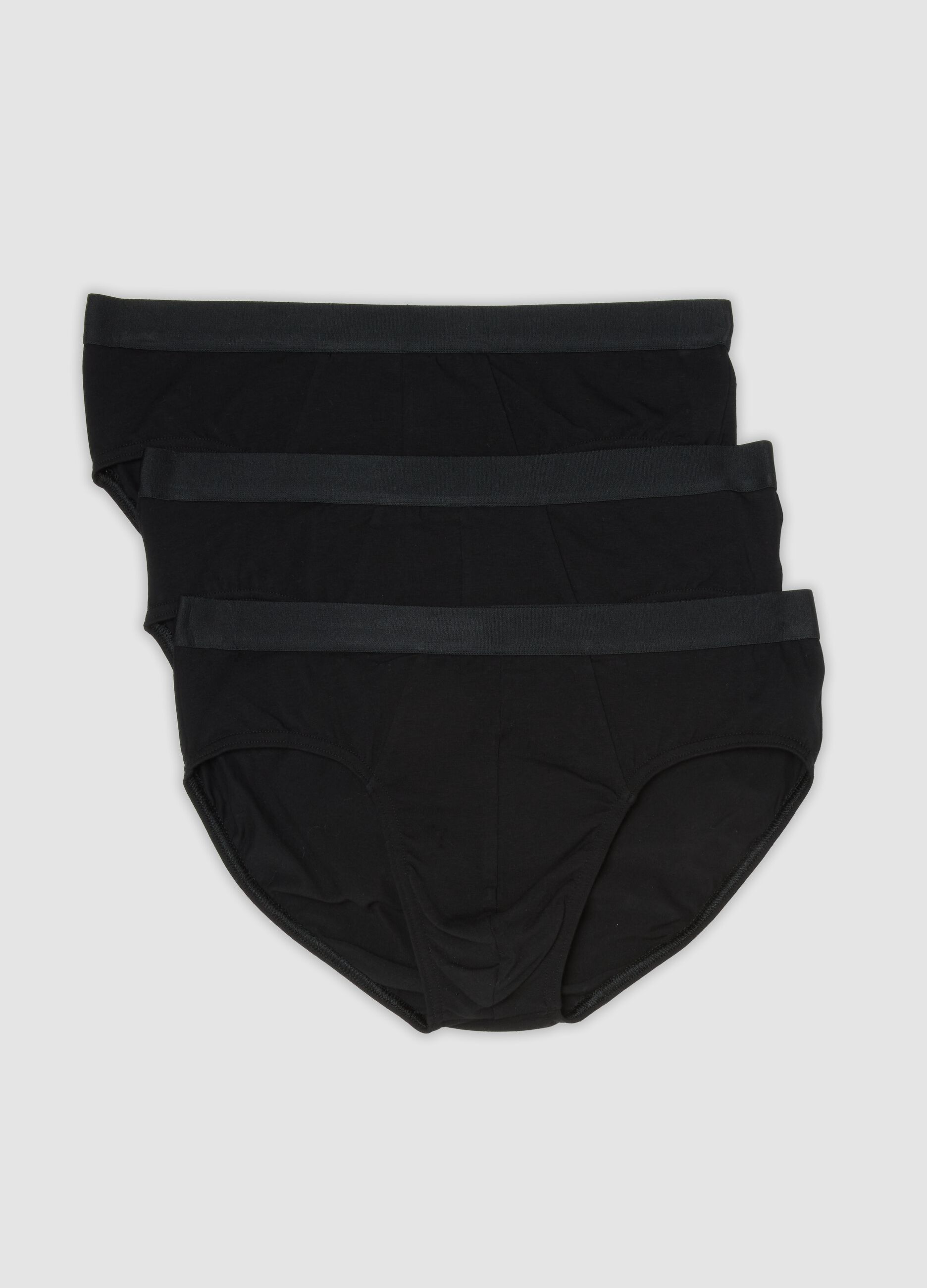 3-pack of black organic cotton briefs