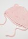Newborn Girl's Pink Cotton Blend Bonnet_1
