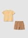 Yellow and brown organic cotton baby outfit_1