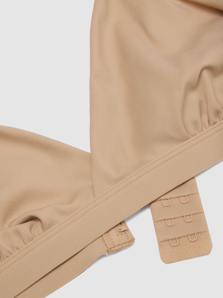 Beige Microfibre Triangle Bra_1