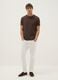 T-shirt marron slim fit en coton extensible_3