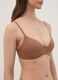 Brown padded triangle bra in stretch fabric_2