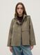 Green Cotton Blend Parka with Hood Regular Fit_1