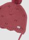 Cappello rosa in puro cotone organico jacquard traforato_1