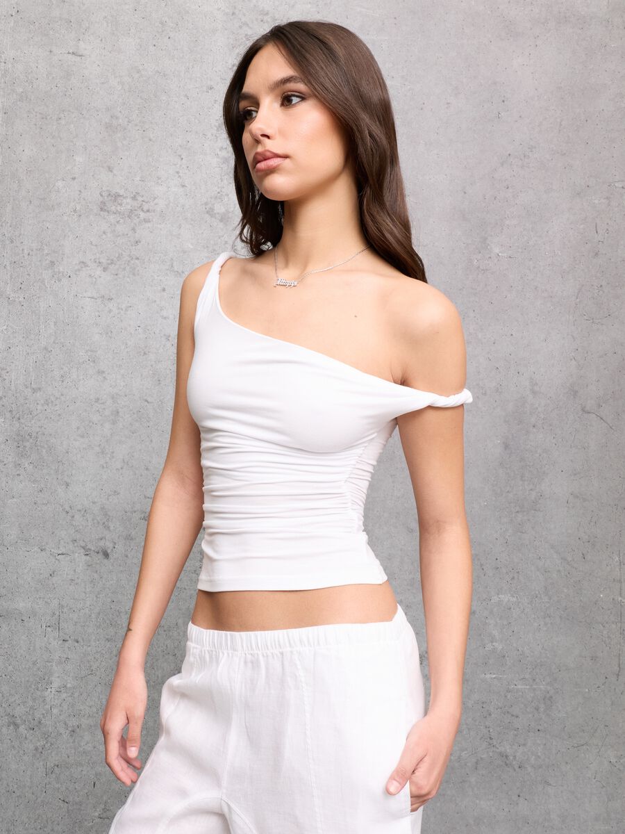 White Asymmetrical Tank Top_3