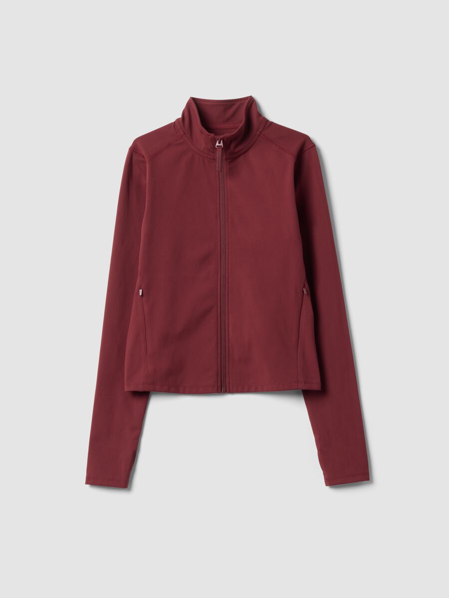 Red fitted full-zip jacket in stretch fabric &ndash; ALTAVIA STUDIO_4