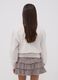 Beige cotton-blend crew-neck sweatshirt with Paris print for girls_2