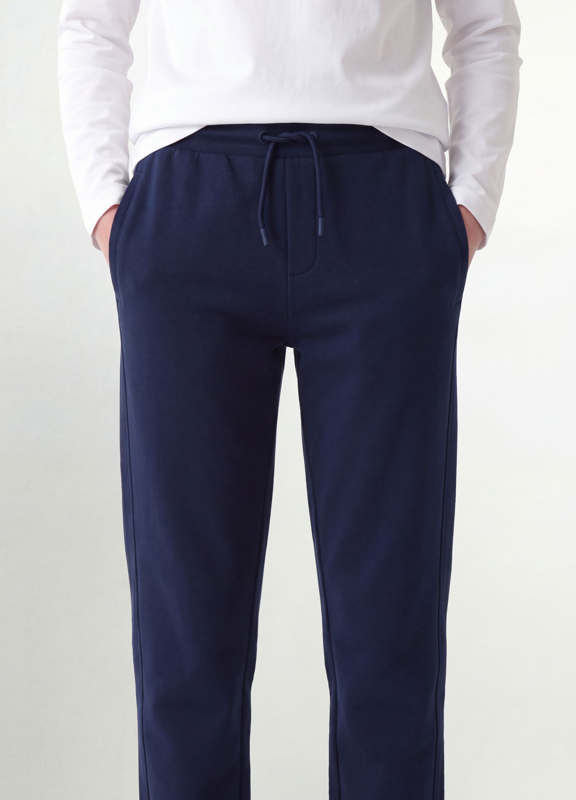 Blaue Joggerhose aus Bio-Baumwolle