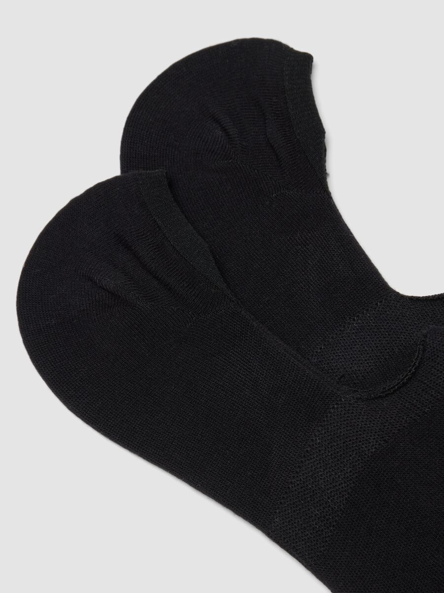 Pack of five black socks in stretch organic cotton_2