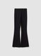 Schwarze Flared-Leggings aus elastischem Viskose-Milano-Jersey_4