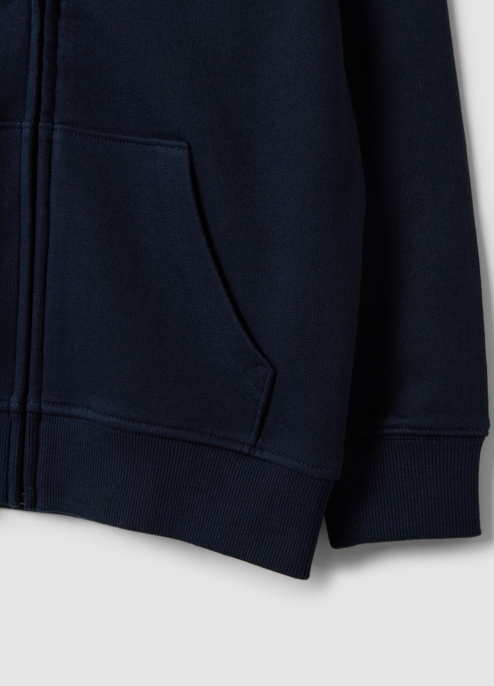 Sudadera azul con capucha de algod&oacute;n org&aacute;nico puro para ni&ntilde;o, corte regular