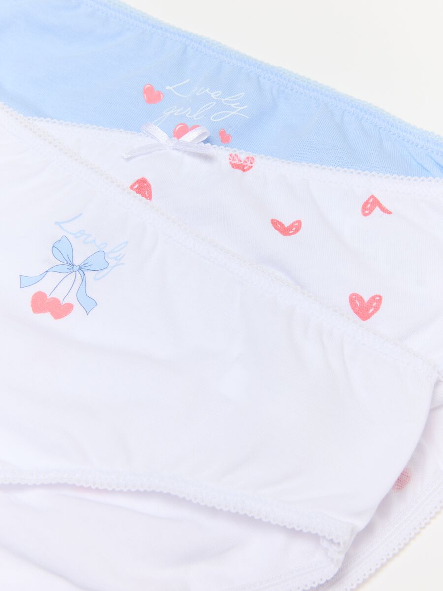 Multipack of multicolour girl's briefs in pure cotton regular fit_3