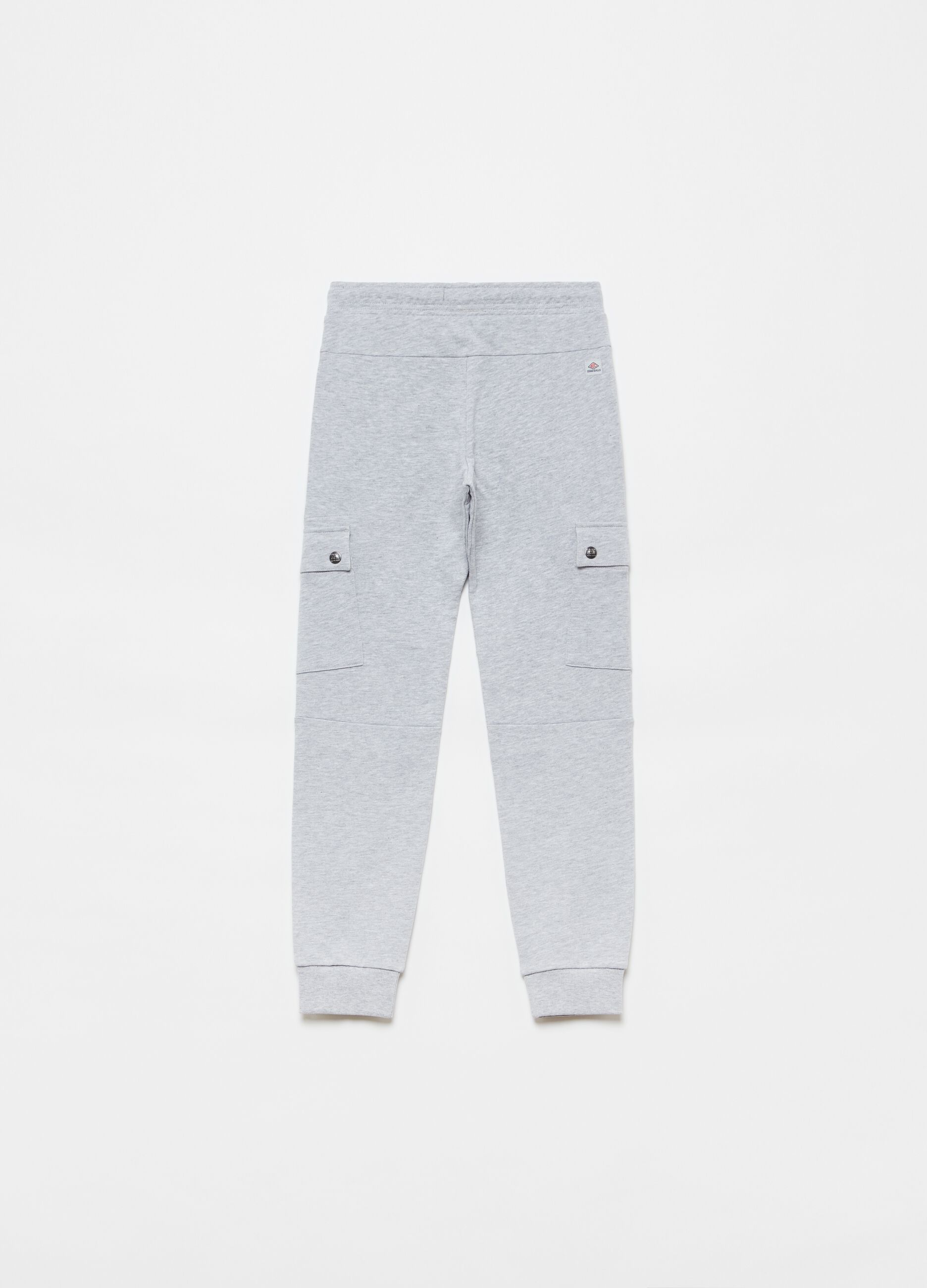 Mélange cargo joggers with pockets