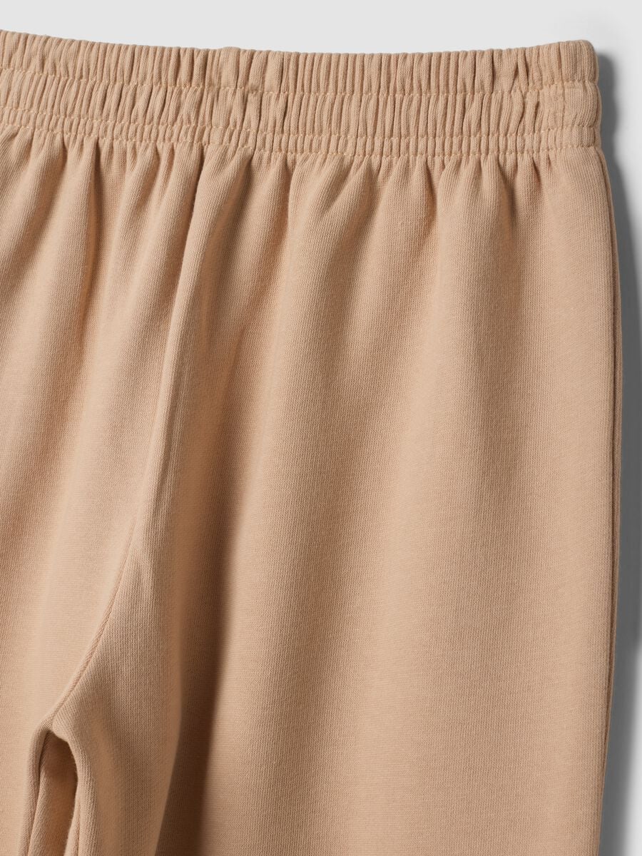 Sandfarbene Joggerhose aus reiner Baumwolle_2