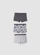 Tripack di boxer midi grigi in cotone organico elasticizzato con fantasia animali_2
