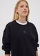Black 100% cotton sweatshirt with star detail for girls, relaxed fit_0