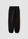 Black cotton-blend joggers with elasticated waistband, regular fit_4
