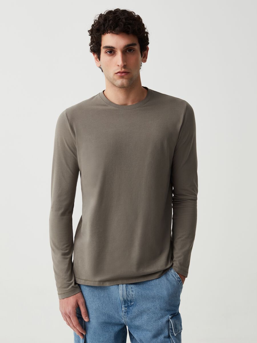 Long-sleeved T-shirt in jersey_0