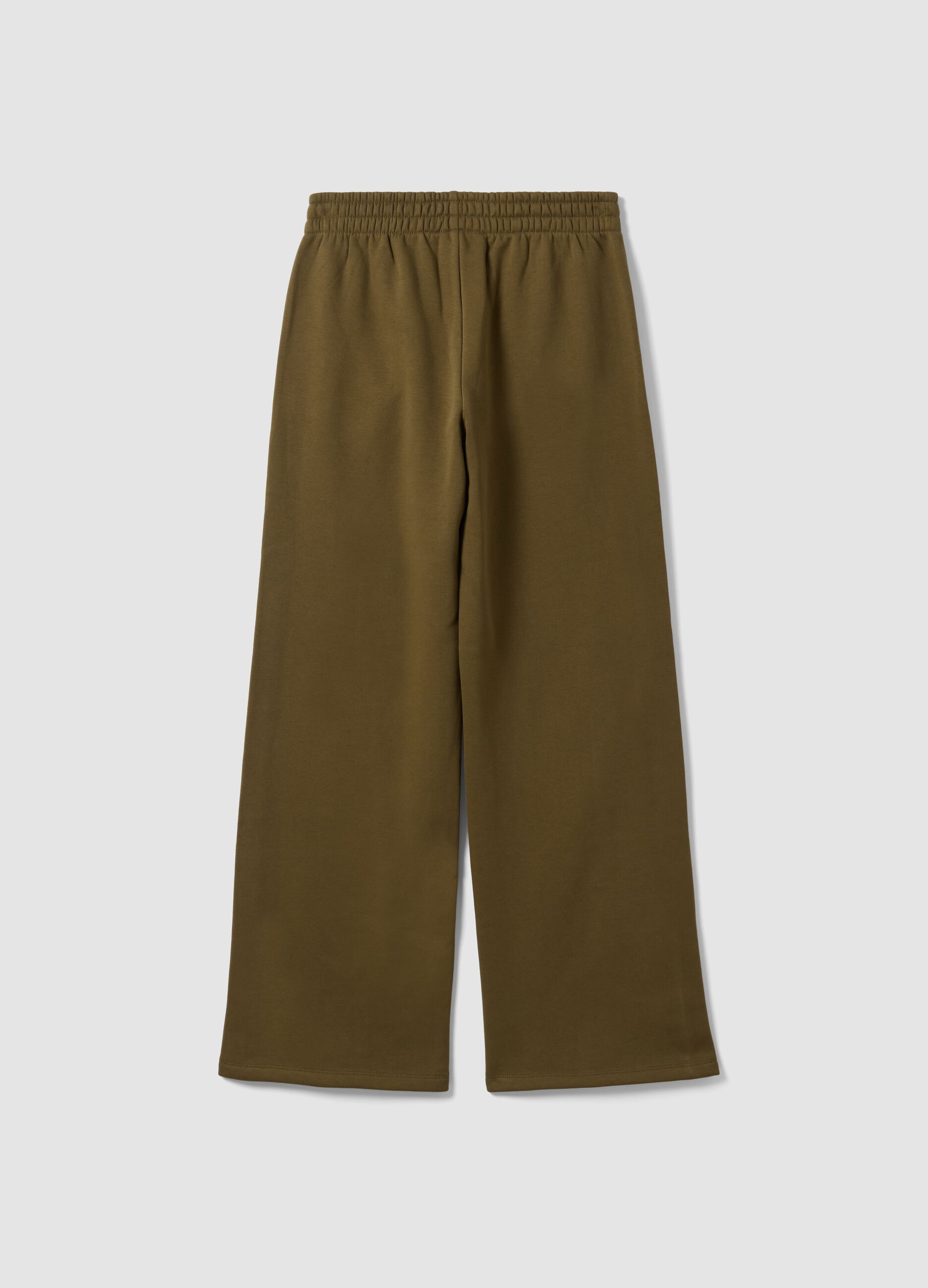 Green cotton-blend straight-fit joggers