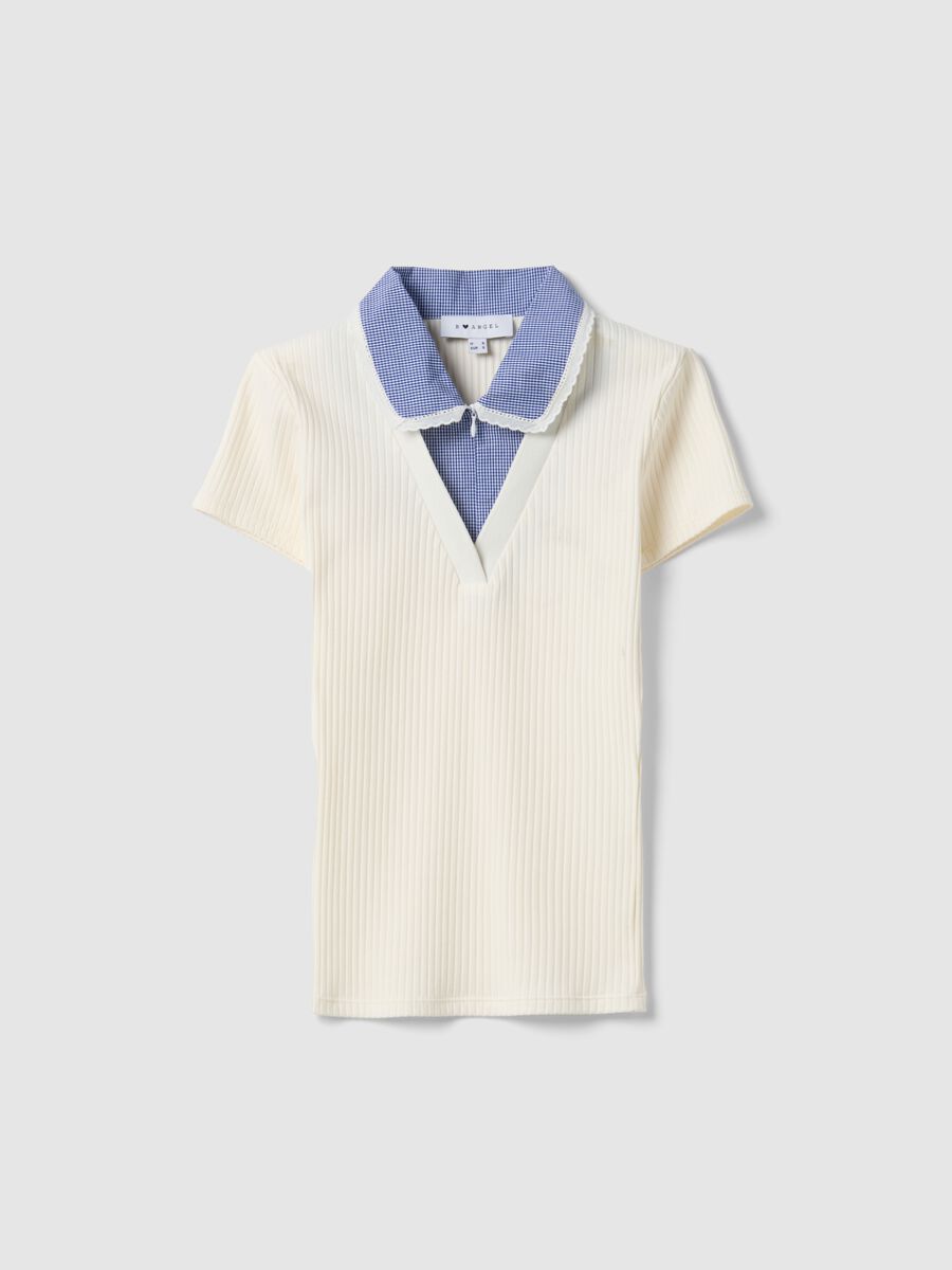 Multicolour stretch cotton polo regular fit deep V_4