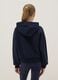 Blue pure cotton hoodie with zip for girls, regular fit_1