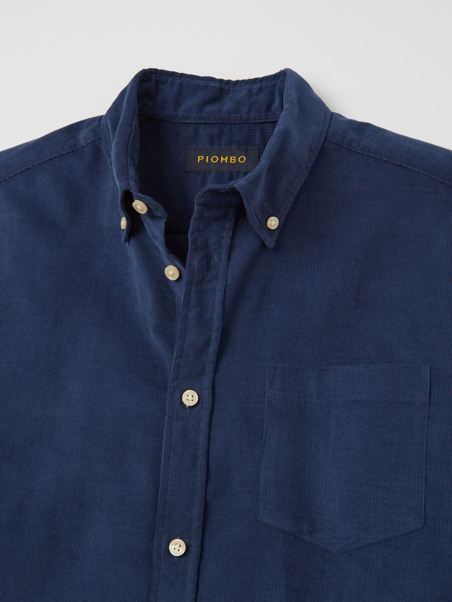 Corduroy shirt with button-down collar_5