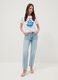 White pure cotton regular fit T-shirt with print_1