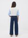 Girls' blue culotte jeans in stretch cotton_2
