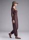 Brown stretch viscose joggers_0